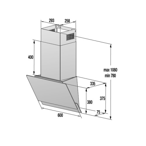 Gorenje Απορροφητήρας Τζάκι WHI649EXBG (60cm) 735476