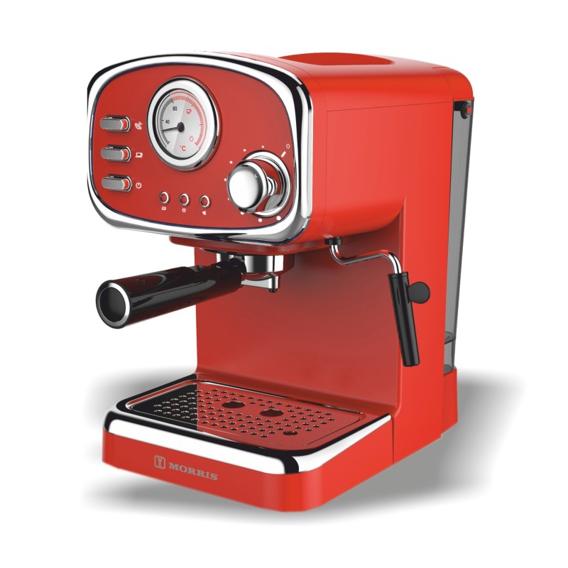 Morris Μηχανή Espresso Retro R20808EMR Red 