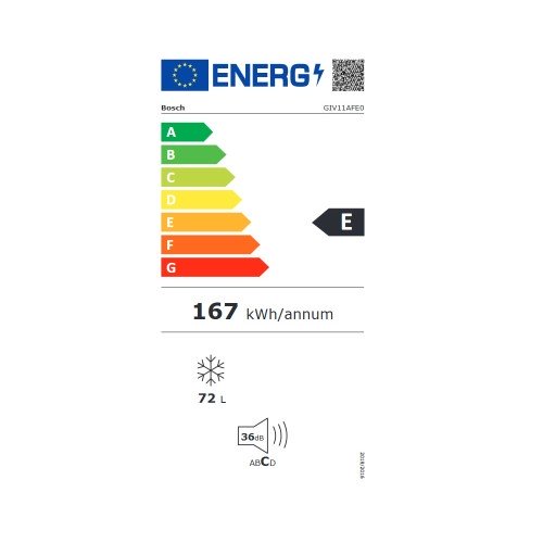 Bosch Εντοιχιζόμενος Κάθετος Καταψύκτης GIV11AFE0 (72lt)