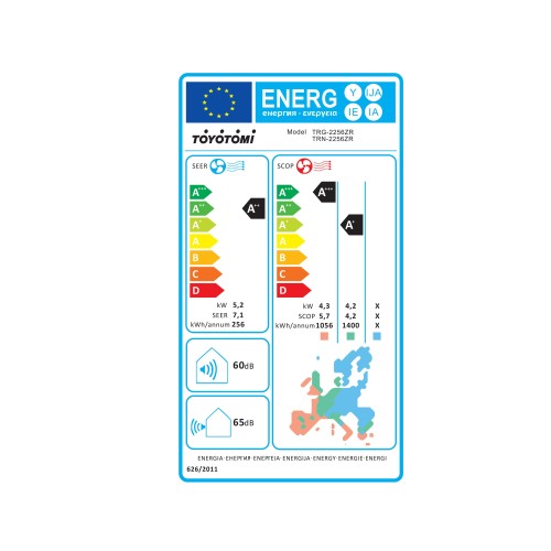 Toyotomi Κλιματιστικό Inverter Izuru Eco II TRN/TRG-2256ZR 18000 Btu (A++/A+++)