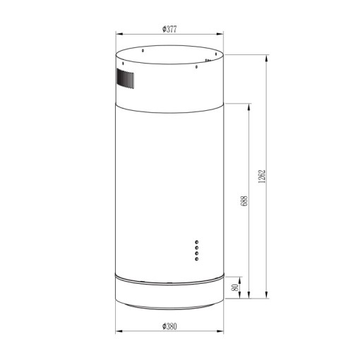 Gruppe Απορροφητήρας Νησίδα Charisma S-7020-B07-M13-380 38cm