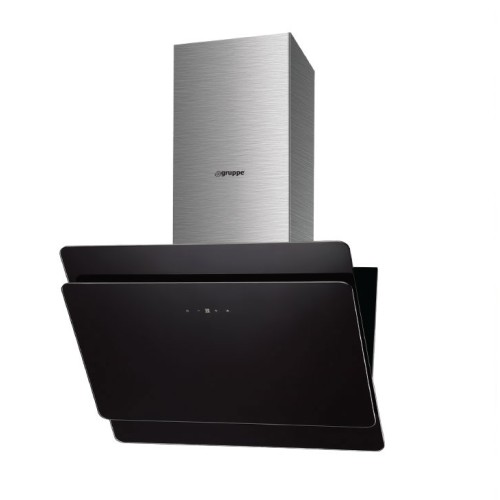 Gruppe Απορροφητήρας Τζάκι Kalos S-6008-C05-M13-900 Black 90cm