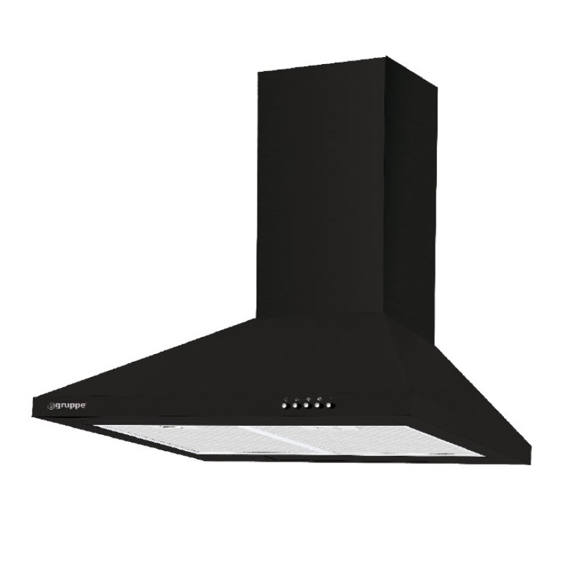 Gruppe Απορροφητήρας Τζάκι Ombrello S-1001D-Α01-M13-900 Black 90cm