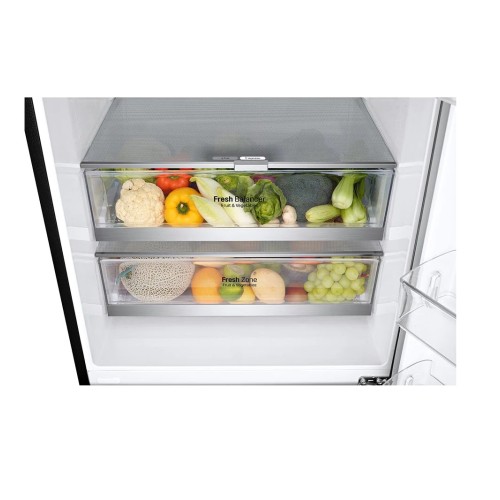 LG Ψυγειοκαταψύκτης GBB569MCAMB Total No Frost 451lt Matte Black Steel