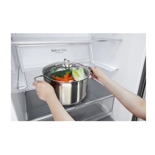 LG Ψυγειοκαταψύκτης GBB569MCAMB Total No Frost 451lt Matte Black Steel