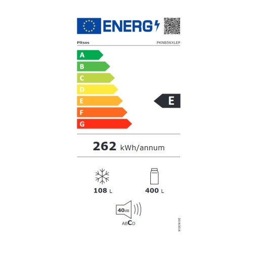 Pitsos Ψυγειοκαταψύκτης PKNB56XLEP Full No Frost 508Lt Inox