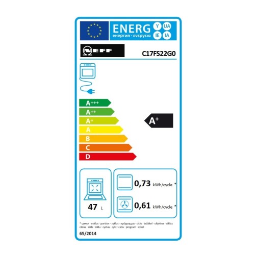 Neff Εντοιχιζόμενος Φούρνος Ανω Πάγκου C17FS22G0 
