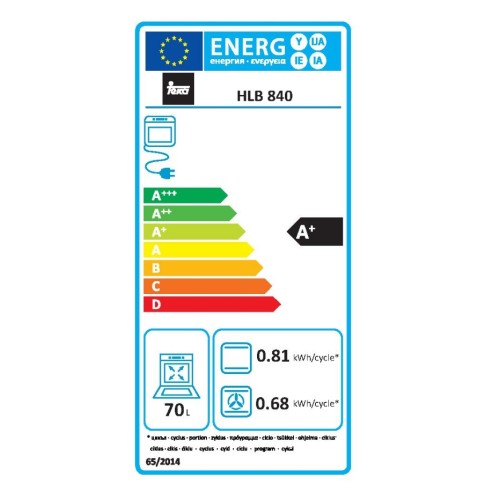 Teka Εντοιχιζόμενος Φούρνος Ανω Πάγκου HLB 840 Μαύρος
