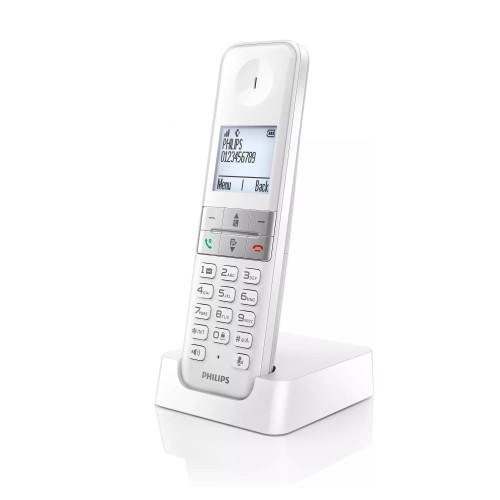 Philips Ασύρματο Τηλέφωνο D4701W (115087-0012) Λευκό