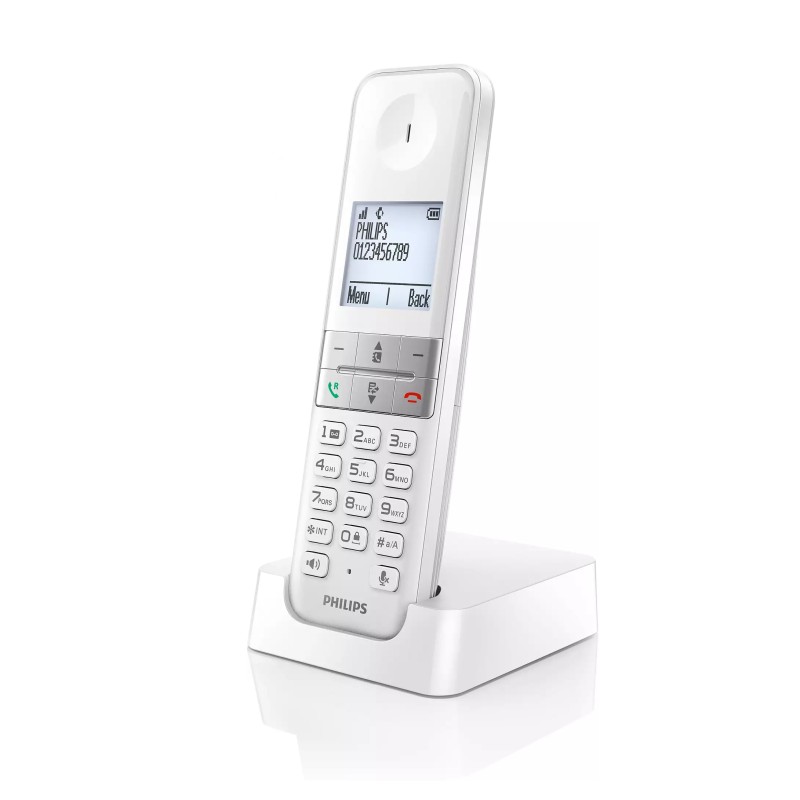 Philips Ασύρματο Τηλέφωνο D4701W (115087-0012) Λευκό