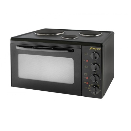 Fancy  Ηλεκτρικό Φουρνάκι 3 εστιών (0215) Μαύρο