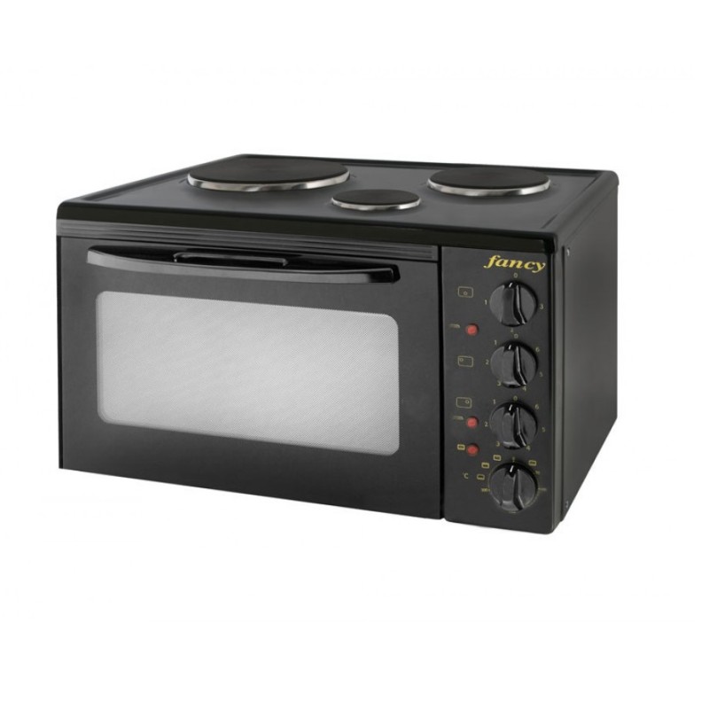 Fancy  Ηλεκτρικό Φουρνάκι 3 εστιών (0215) Μαύρο
