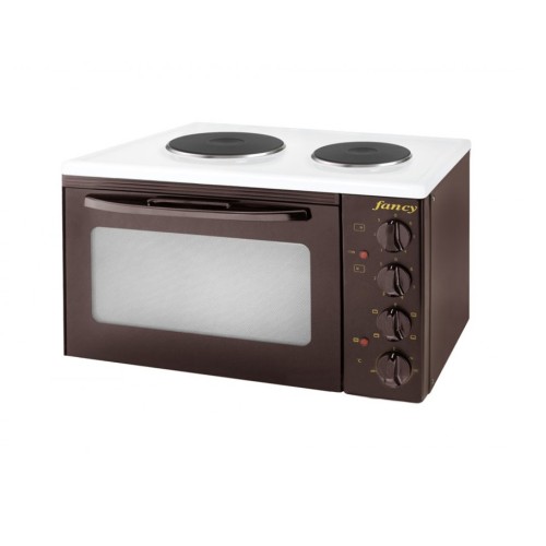 Fancy  Ηλεκτρικό Φουρνάκι 2 εστιών (0004) Καφέ