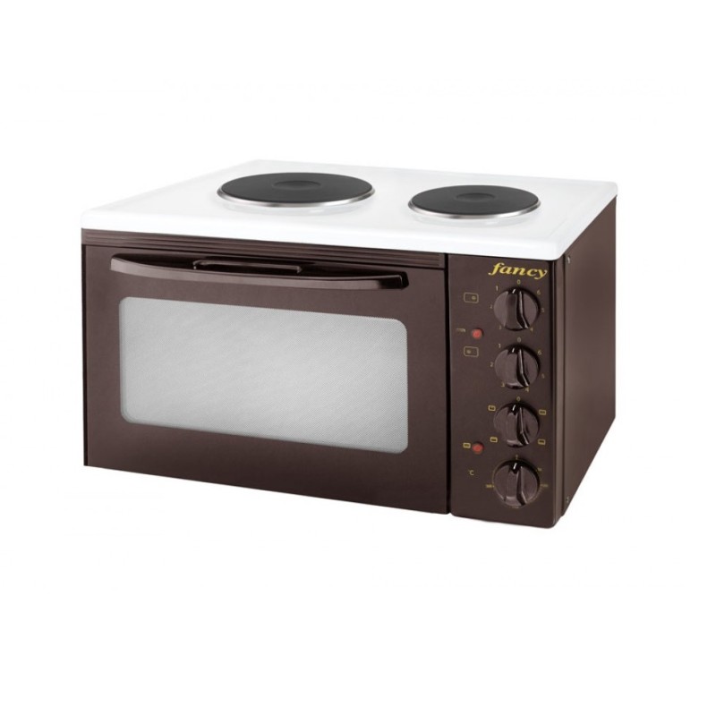 Fancy  Ηλεκτρικό Φουρνάκι 2 εστιών (0004) Καφέ
