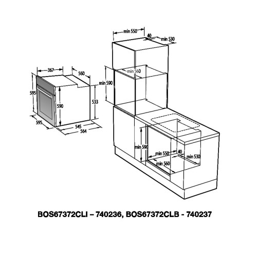 Gorenje Σετ Φούρνος BOS67372CLI + Εστία EC642CLI