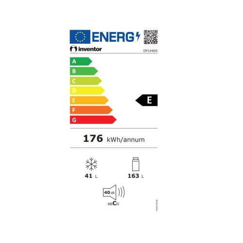 Inventor Ψυγείο Δίπορτο DP1446S 204lt Inox