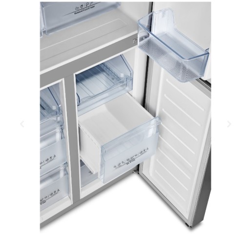 Hisense Ψυγείο Ντουλάπα RQ563N4SI2 Total Νo Frost 454Lt Inox