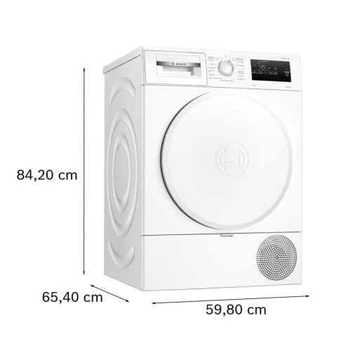 Bosch Στεγνωτήριο Ρούχων WTH83208GR 8Kg με Αντλία θερμότητας