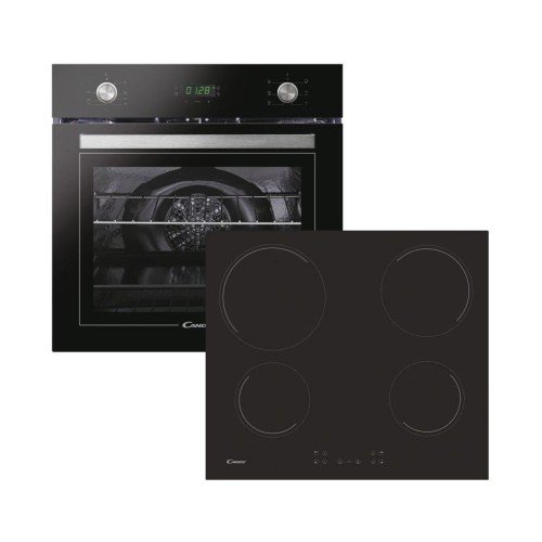 Candy Σετ Εντοιχιζόμενος Φούρνος PCT25CB + Εστία Αυτόνομη Κεραμική CH64CCB