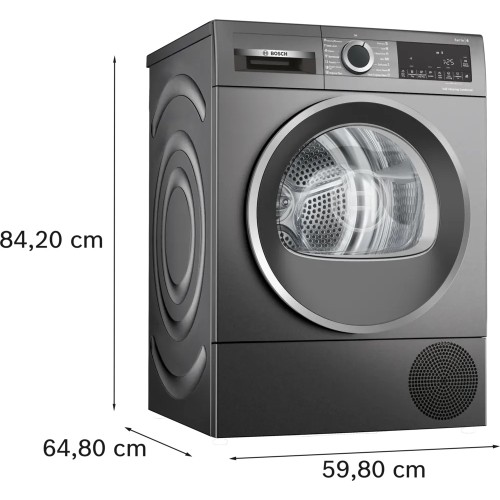 Bosch Στεγνωτήριο Ρούχων WQG245DREU 9Kg με Αντλία θερμότητας