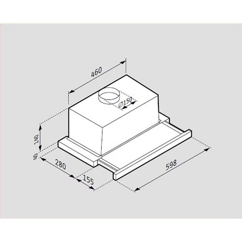 Pyramis Απορροφητήρας Συρόμενος Turbo Slim Pro (065313301) 60cm