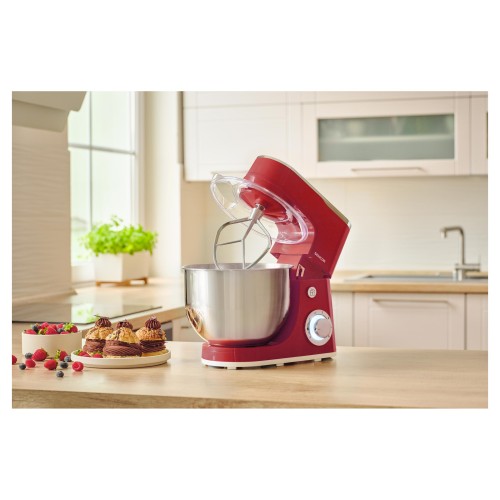 Sencor Κουζινομηχανή STM 3634RD 1300W με Ανοξείδωτο Κάδο 5,5lt Red