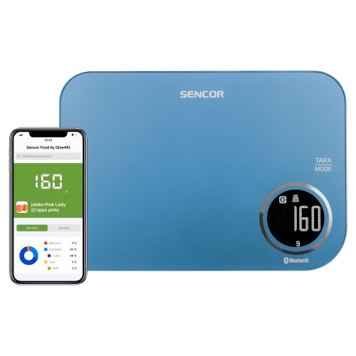 Sencor Ζυγαριά κουζίνας SKS 7072BL με Bluetooth 5kg Blue