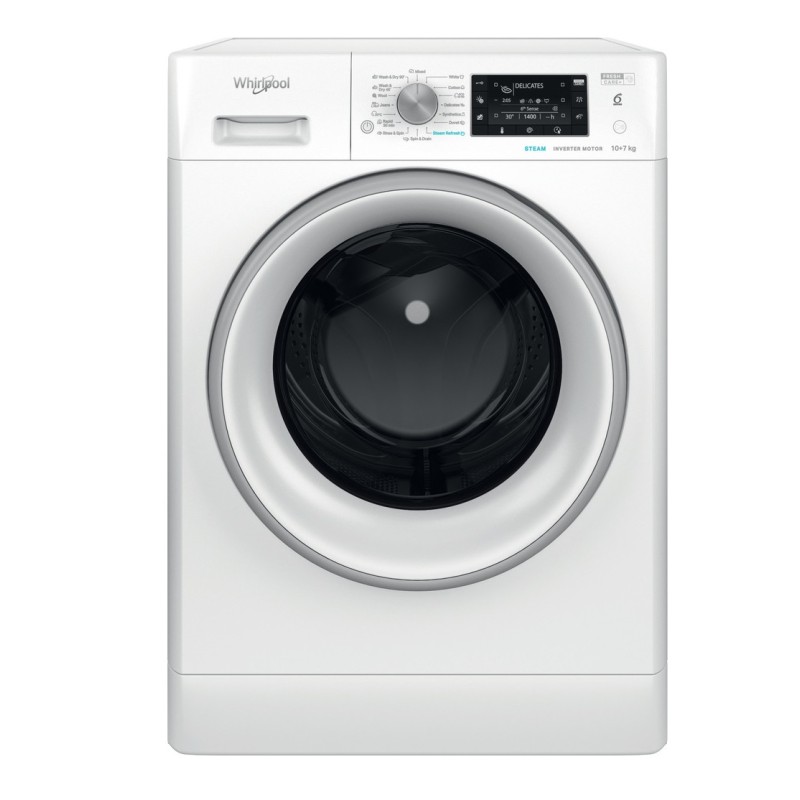 Whirlpool Πλυντήριο-Στεγνωτήριο FFWDD 1076258 SV (10kg/7kg 1600rpm)