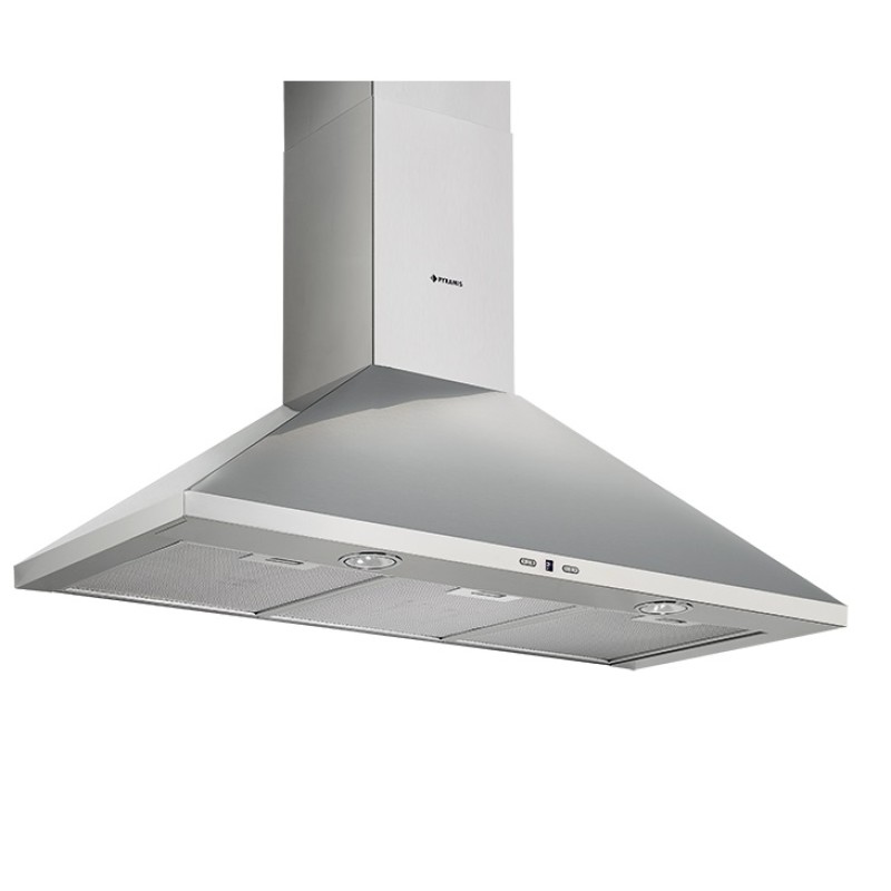Pyramis Απορροφητήρας Τζάκι Plus (065037901) Inox 90cm