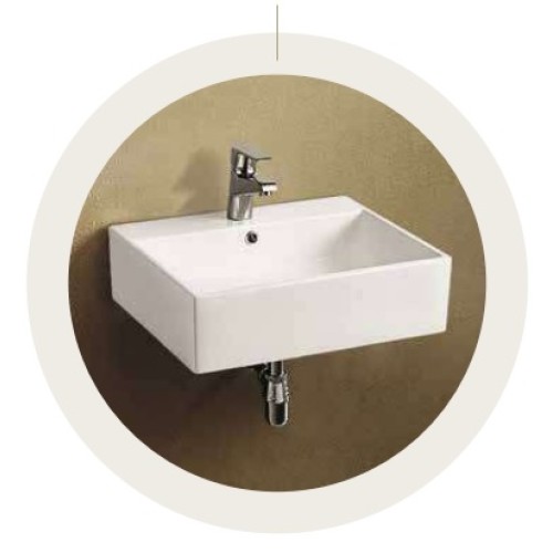 Pyramis Νιπτήρας Κρεμαστός Lobelia (023017401) 52x43cm Λευκός