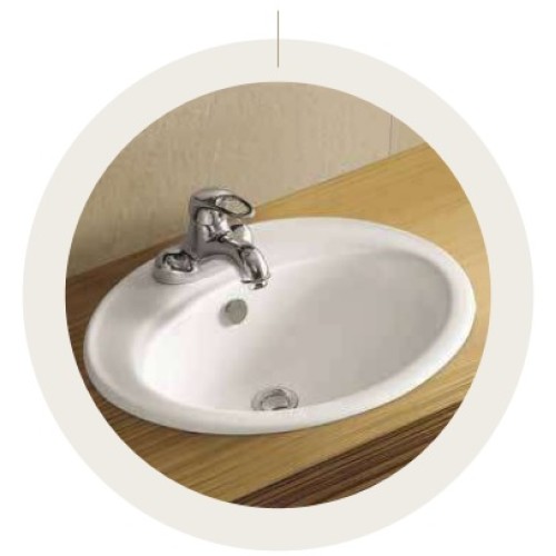 Pyramis Νιπτήρας Ένθετος Salvia (023018101) 55x47cm Λευκός