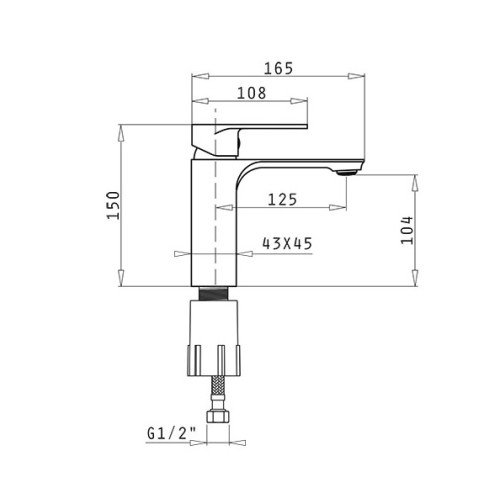 Pyramis Μπαταρία Νιπτήρα Αναμεικτική Arona (090938901) 