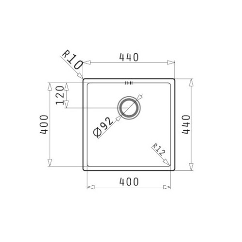 Pyramis Νεροχύτης Ισόπεδος Astris Colora 1B 40x40cm (101055301) Copper