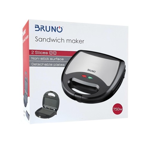 Bruno Τοστιέρα BRN-0024 για 2 Τοστ 750W