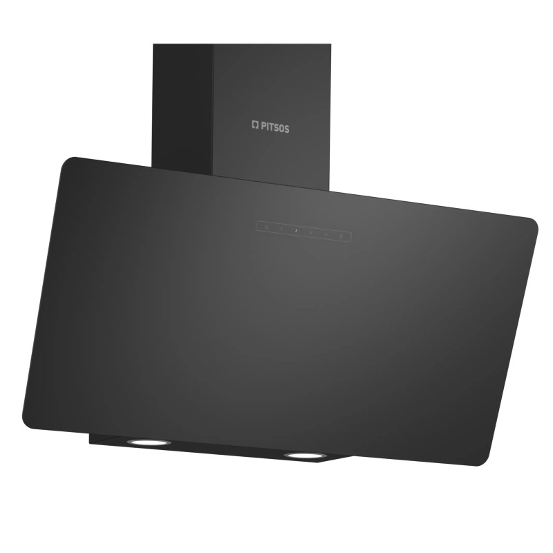 Pitsos Απορροφητήρας Τζάκι PTI8E66G Μαύρος 80cm