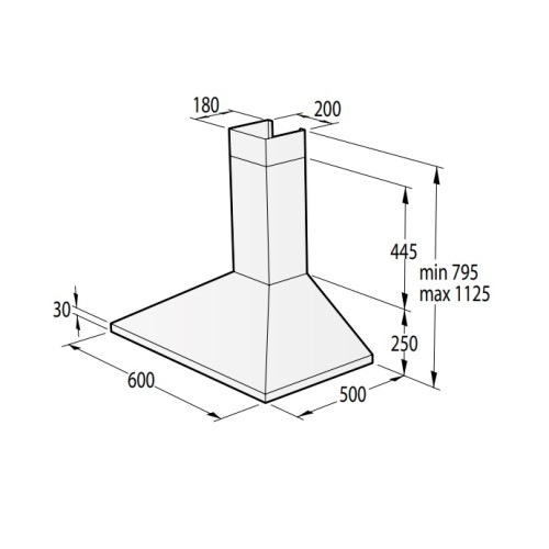 Gorenje Απορροφητήρας Τζάκι WHC63CLI 736201 (60cm) Μπεζ