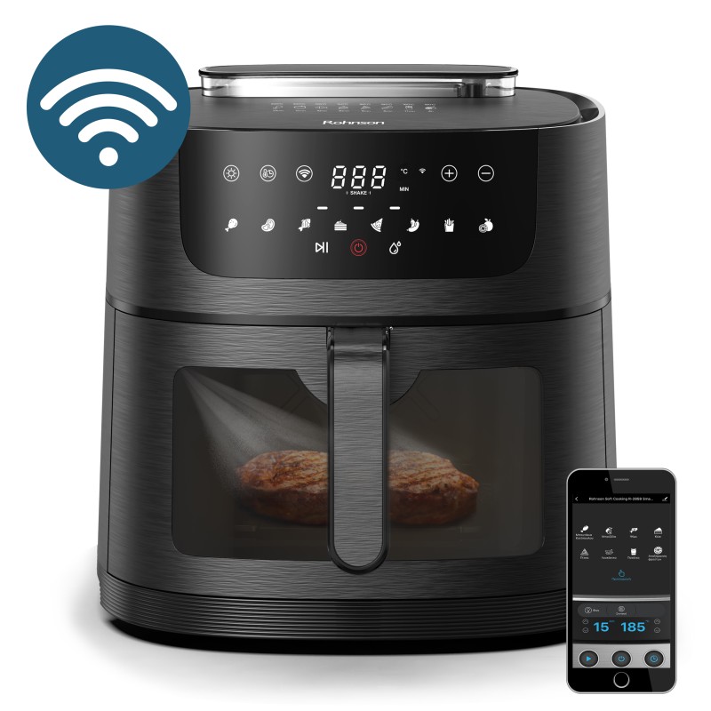 Rohnson Φριτέζα Αέρος R-2858 SmartChef XL 2 με Αποσπώμενο Κάδο 8lt