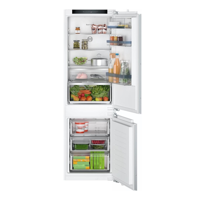 Bosch Ψυγειοκαταψύκτης Εντοιχιζόμενος KIN86VFE0 NoFrost 260lt Υ177.2xΠ54.1xΒ54.8εκ.