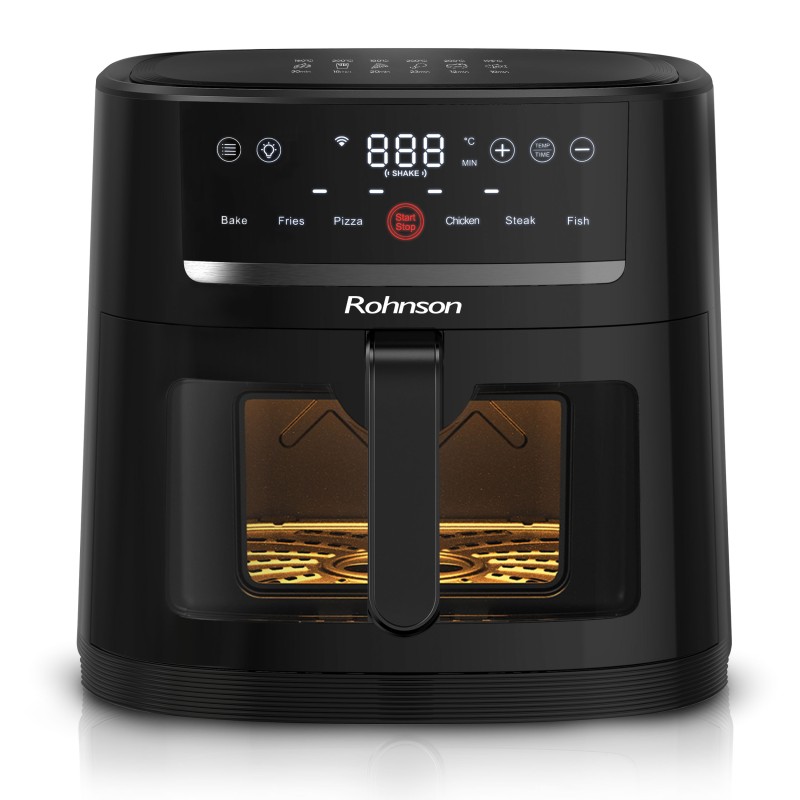 Rohnson Φριτέζα Αέρος R-2804 με Αποσπώμενο Κάδο 6lt 1500W Μαύρη