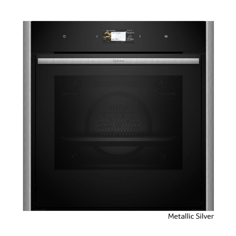 Neff Εντοιχιζόμενος Φούρνος Ανω Πάγκου Flex Design B69CS3AY0 71lt Metallic Silver