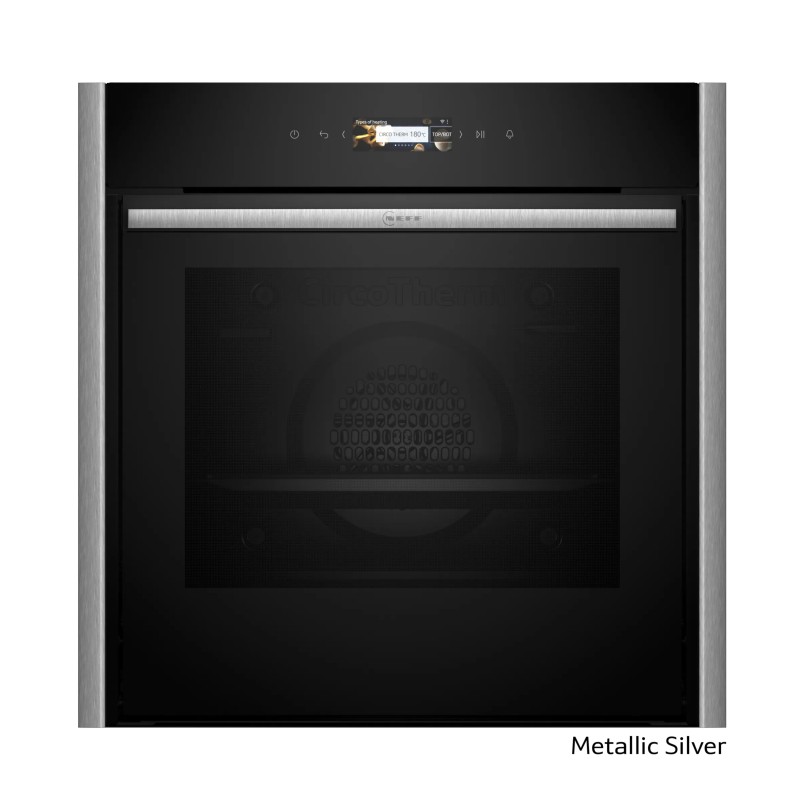Neff Εντοιχιζόμενος Φούρνος Ανω Πάγκου Flex Design B59CR7KY0 71lt Metallic Silver