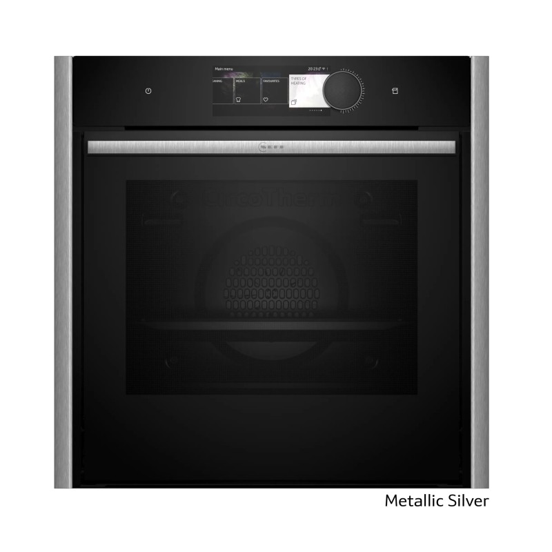Neff Εντοιχιζόμενος Φούρνος Ανω Πάγκου Flex Design B69VY7MY0 71lt με Λειτουργία Ατμού Metallic Silver