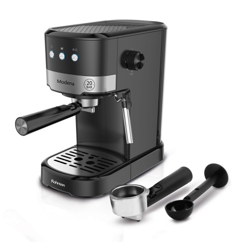 Rohnson Μηχανή Espresso Modena R-98012 1100W Πίεσης 20bar Μαύρη