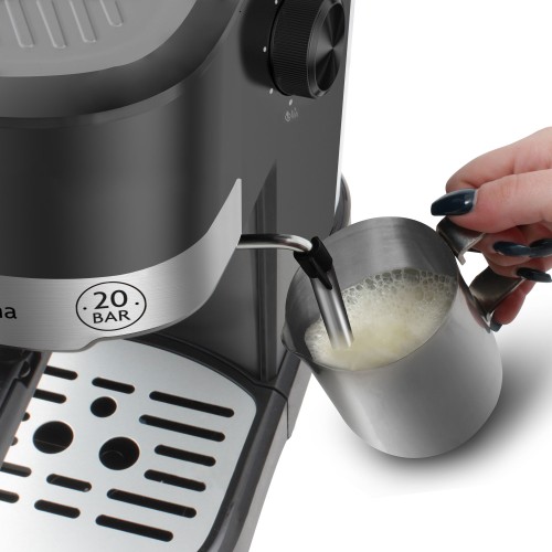 Rohnson Μηχανή Espresso Modena R-98012 1100W Πίεσης 20bar Μαύρη