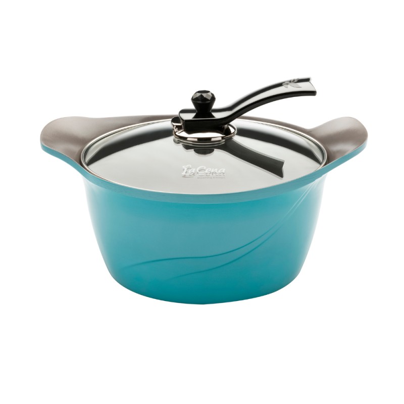 La Cena Κατσαρόλα Αντικολλητική Κεραμική 24cm Blue