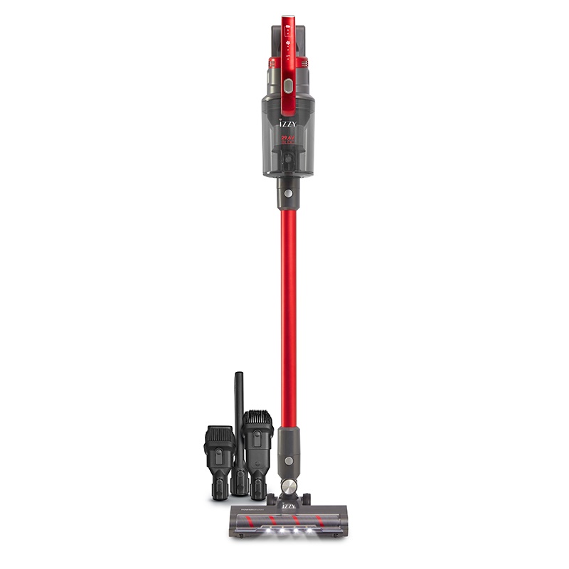 Izzy Επαναφορτιζόμενη Σκούπα Stick 2σε1 IZ-4008 (224273) 29.6V Red