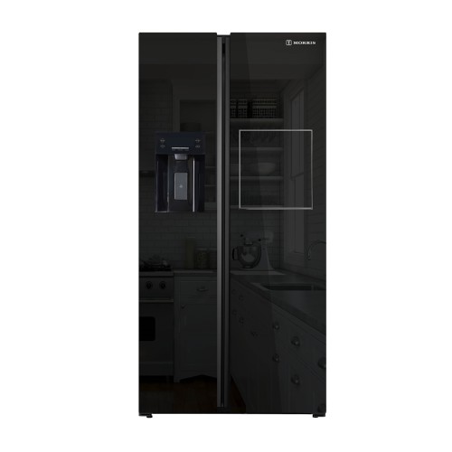 Morris Ψυγείο Ντουλάπα B74558ESN Full No Frost 556Lt Υ178xΠ91.1xΒ70.6εκ. Μαύρο Γυαλί