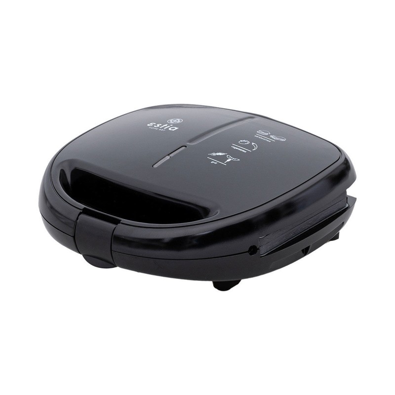 Estia Τοστιέρα 06-10041 με Αποσπώμενες Πλάκες για 2 Τοστ 850W Μαύρη