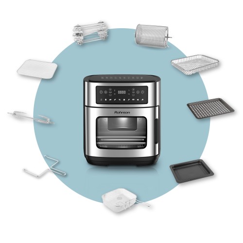 Rohnson Φριτέζα Αέρος R-2853 12lt 1900W με σούβλα