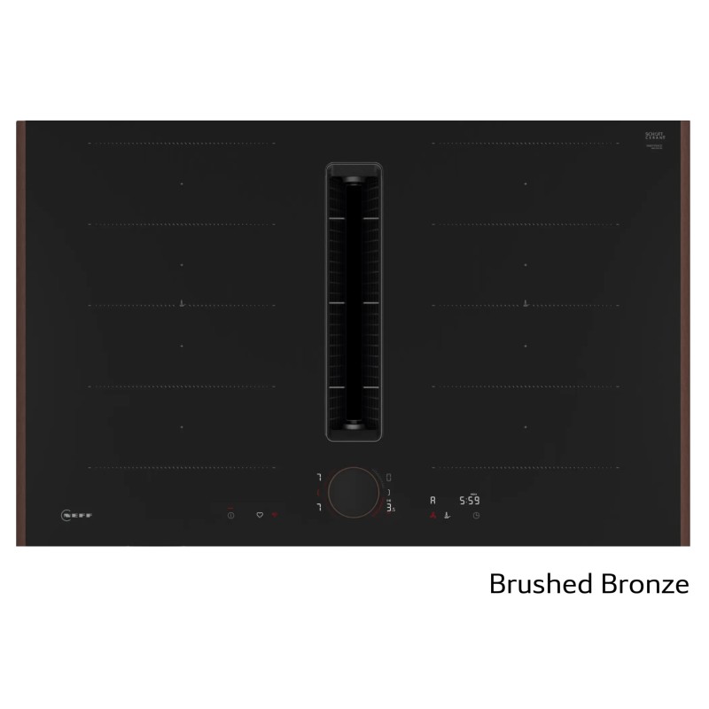 Neff Αυτόνομη Επαγωγική Εστία Flex Design V68YYX4C0 με Eνσωματωμένο Aπορροφητήρα (80cm) Brushed Bronze